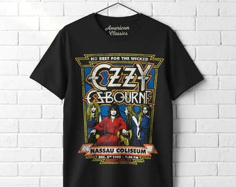 Ozzy Osbourne Nassau Coliseum 88 T-shirt Heavy Metal Merch Tee - Etsy