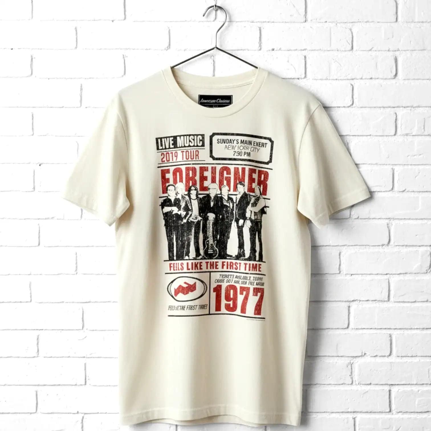 Foreigner Band 2019 Tour T-shirt: Feels Like First Time Concert
