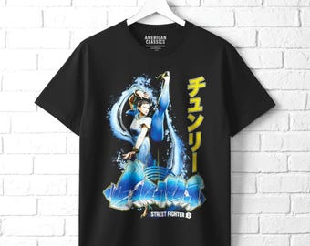 Street Fighter 6 T-Shirt Chun-Li Graffiti Japanese Gamer Tees