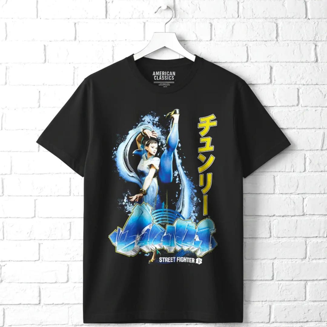 Chun Graphity Street Fighter 6 T-shirt Chun-li Graffiti Japanese Gamer Tees - Etsy