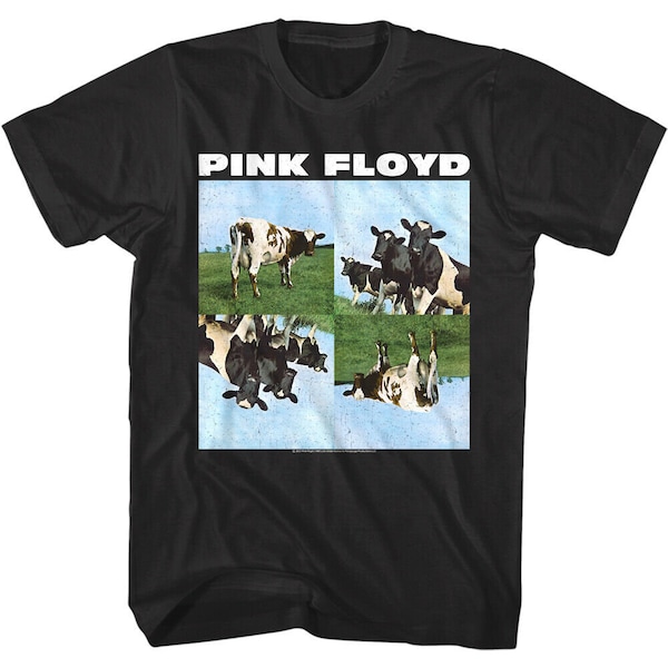 Pink Floyd Men's T-shirt Atom Heart Mother Cows Album Cover Graphic Tee Psychedelic Rock Band Concert Merch