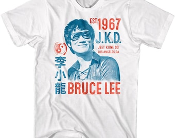 Bruce Lee Men&#39;s T-Shirt | Jeet Kune Do Los Angeles Poster Top | JKD LA 67 Graphic Tee | American Martial Artist Merch | Kung Fu Legend Shirt