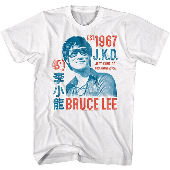 T-shirt Rétro Jeet Kune Do Academy - Hommage à Bruce Lee - Couleur Gris - Taille Variable - Neuf