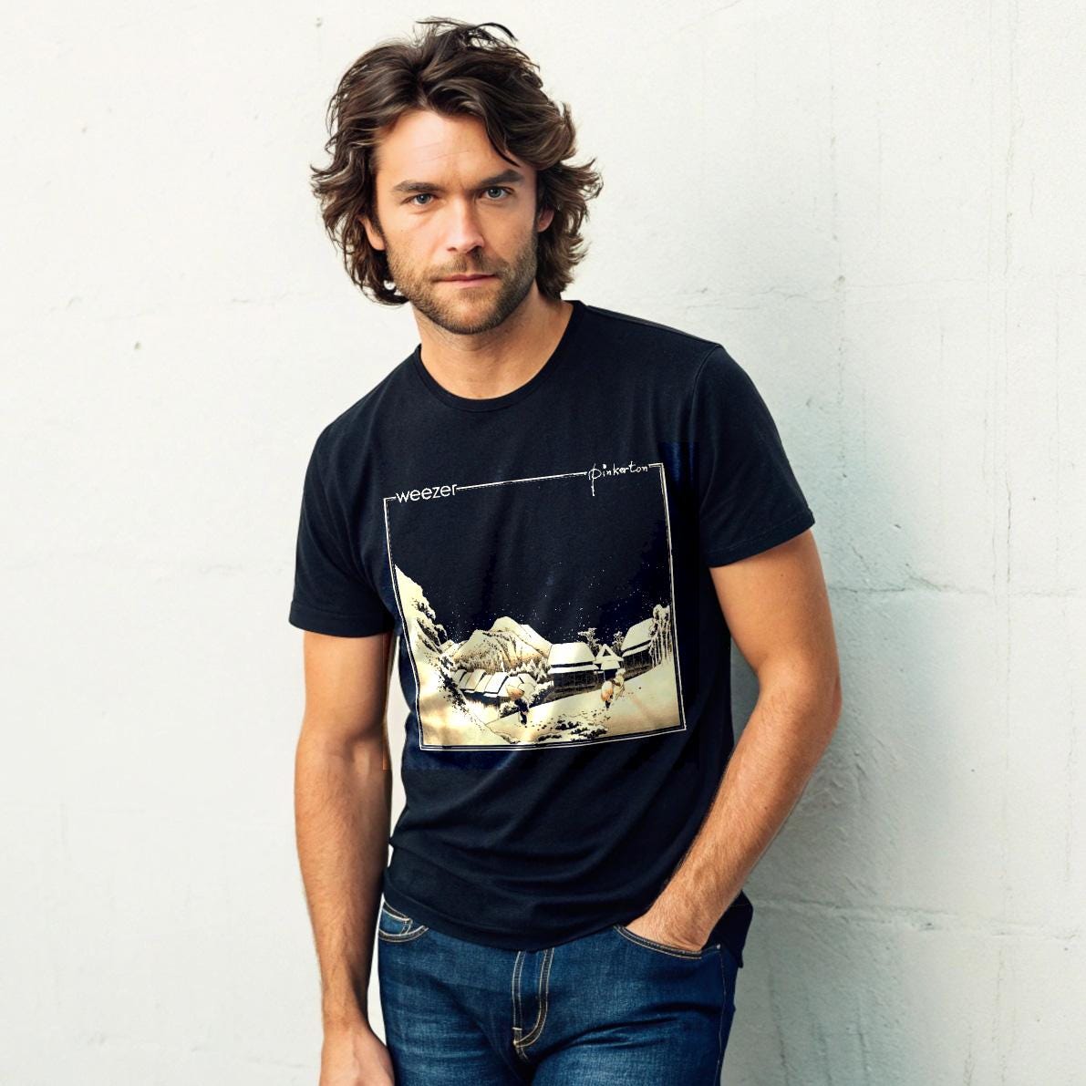 Weezer Men's T-shirt Pinkerton Album Cover Rock Band Tees - Etsy