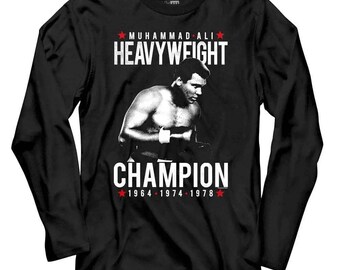 Muhammad Ali Long Sleeve T-Shirt: Vintage Triple Heavyweight Champ