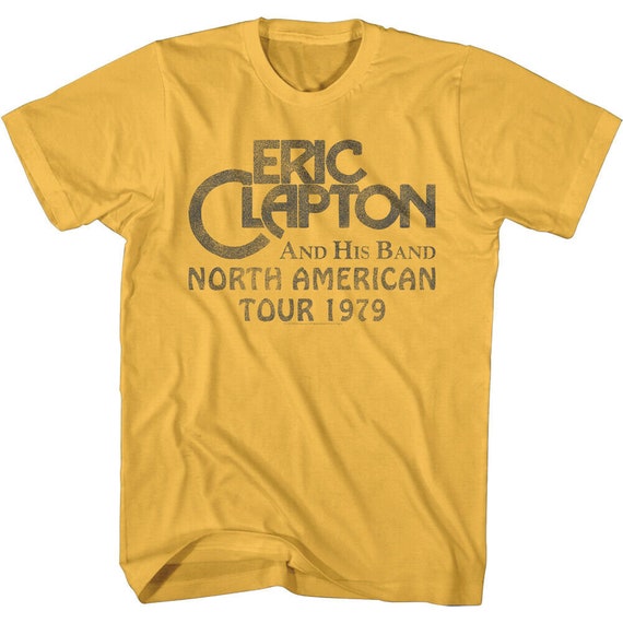 Eric Clapton Men's T-shirt n His Band Tour 79 Mens TShirt North American  Tour Merch Blues Guitarist T-shirt Vintage Live Conert Merch