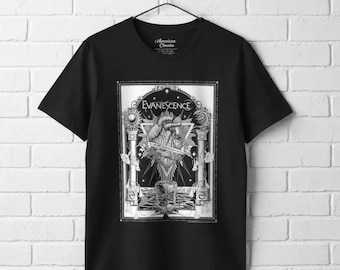 Evanescence Broken Pieces Shine Tour T-Shirt Graphic Rock Tee