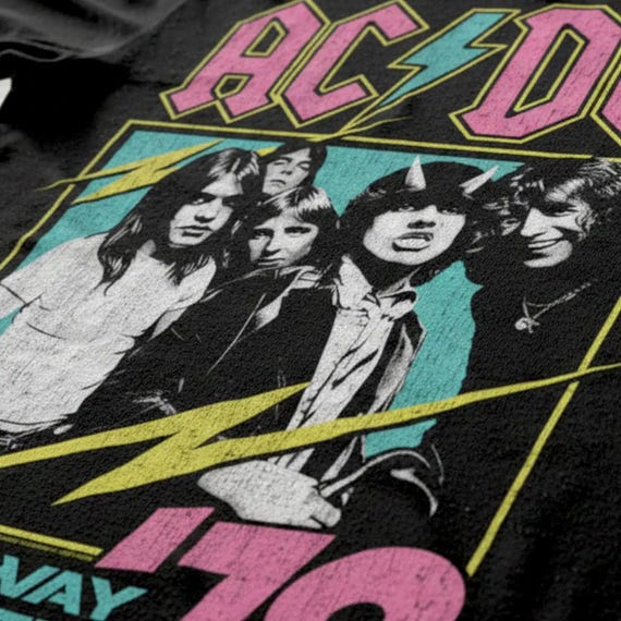 AC/DC Highway to Hell 1979 Tour T-Shirt, Vintage Rock Band Top