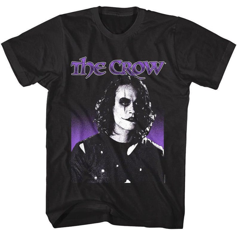 the crow movie tshirt eric draven purple logo dark fantasy gothic horror movie brandon lee last film tshirts