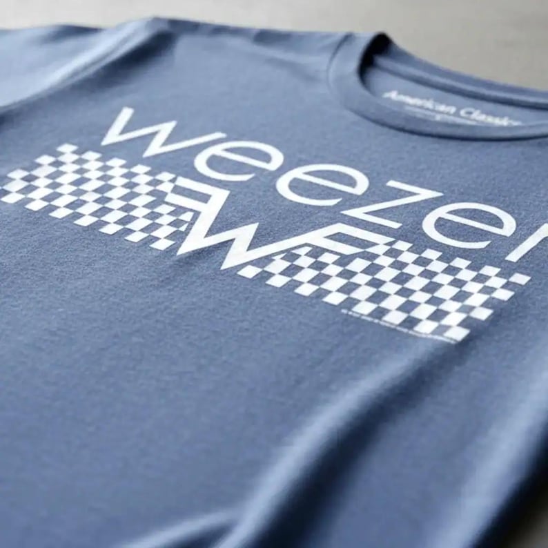 Vintage Weezer Checkered Logo Concert T-Shirt - 90s Alt Rock Band Tee image 2