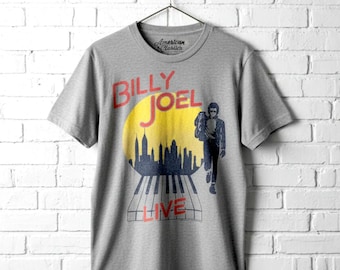 Billy Joel Piano Man T-shirt: Vintage Keyboard Rock 'n Roll Music