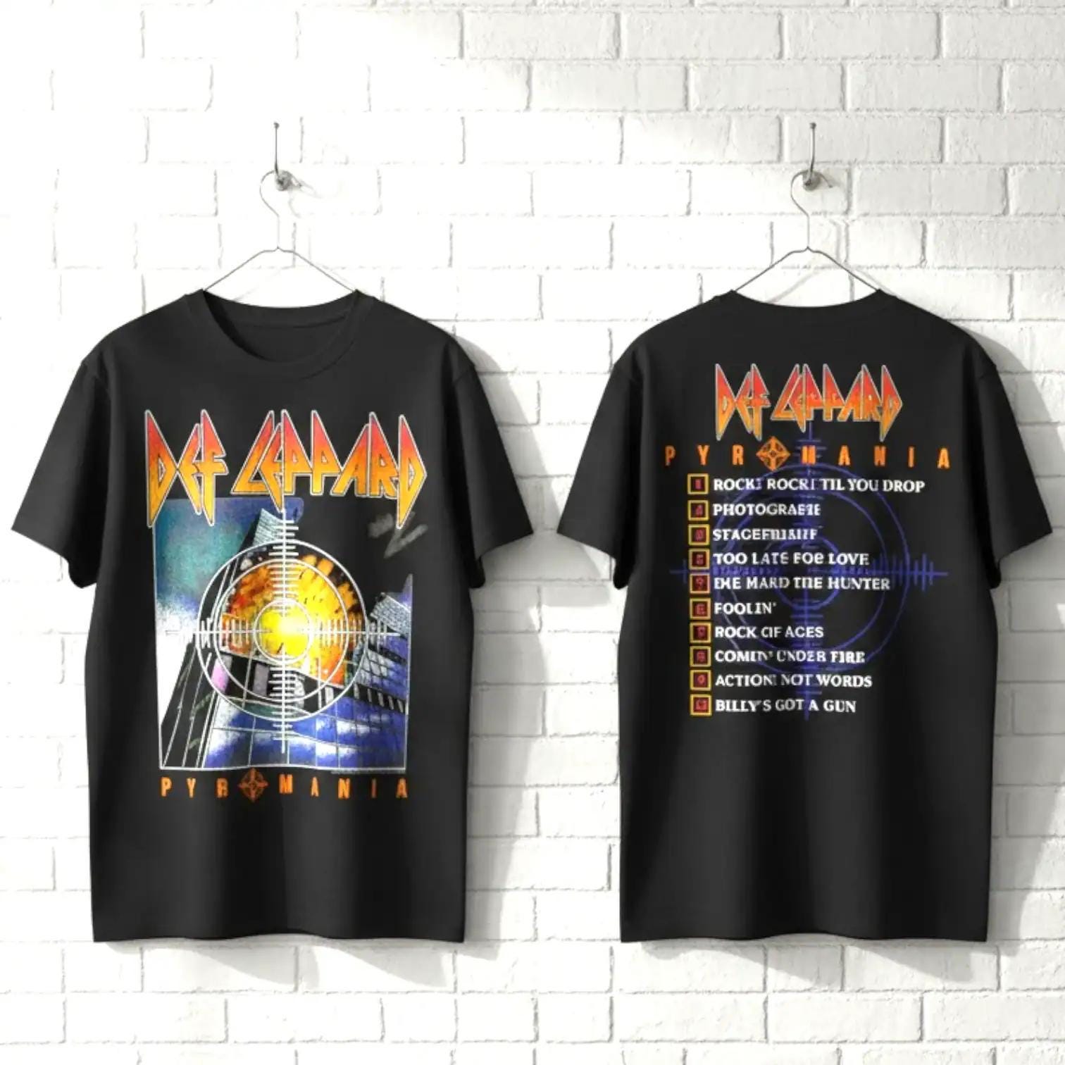 Def Leppard Pyromania Album Cover T-shirt - Vintage Rock Band