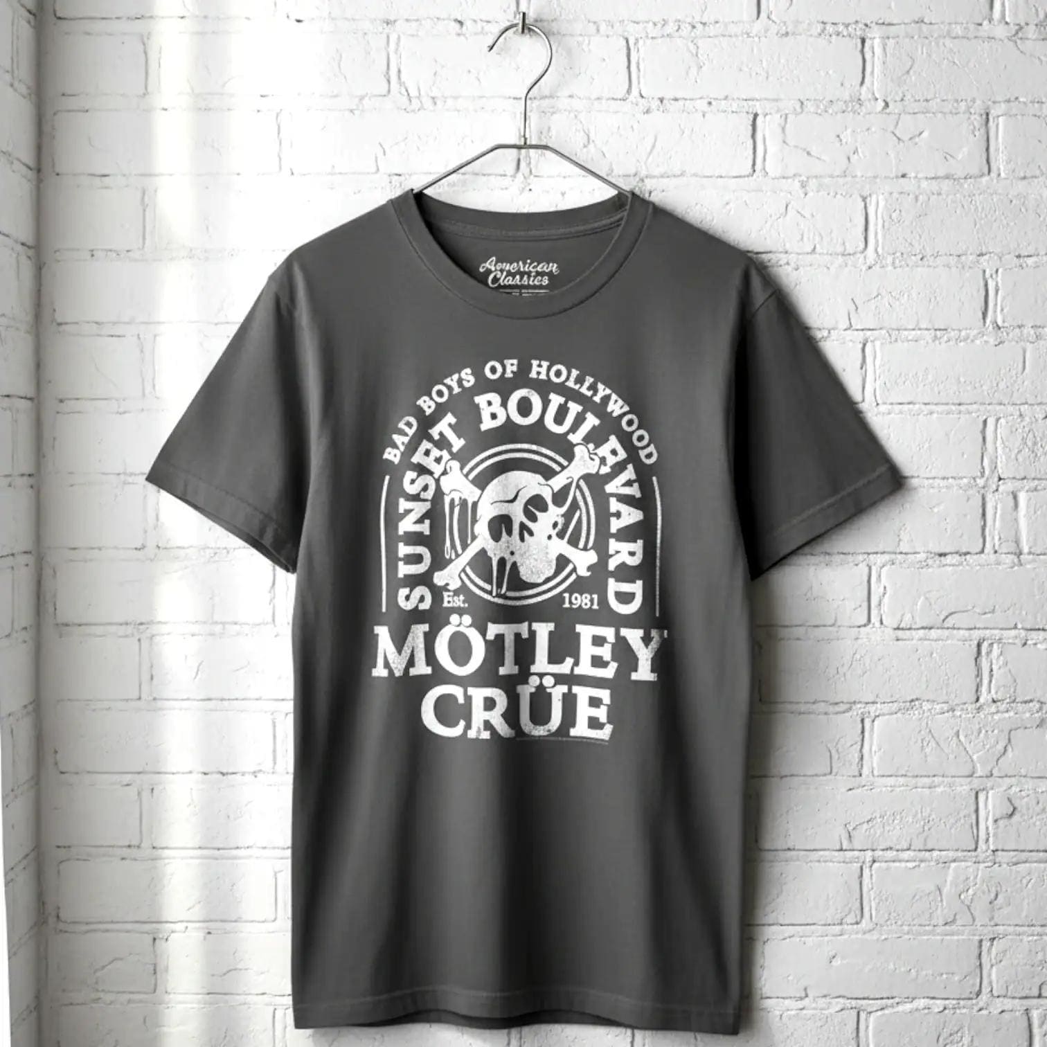 Mötley Crüe Sunset Boulevard Skull T-shirt - Los Angeles Rock Band