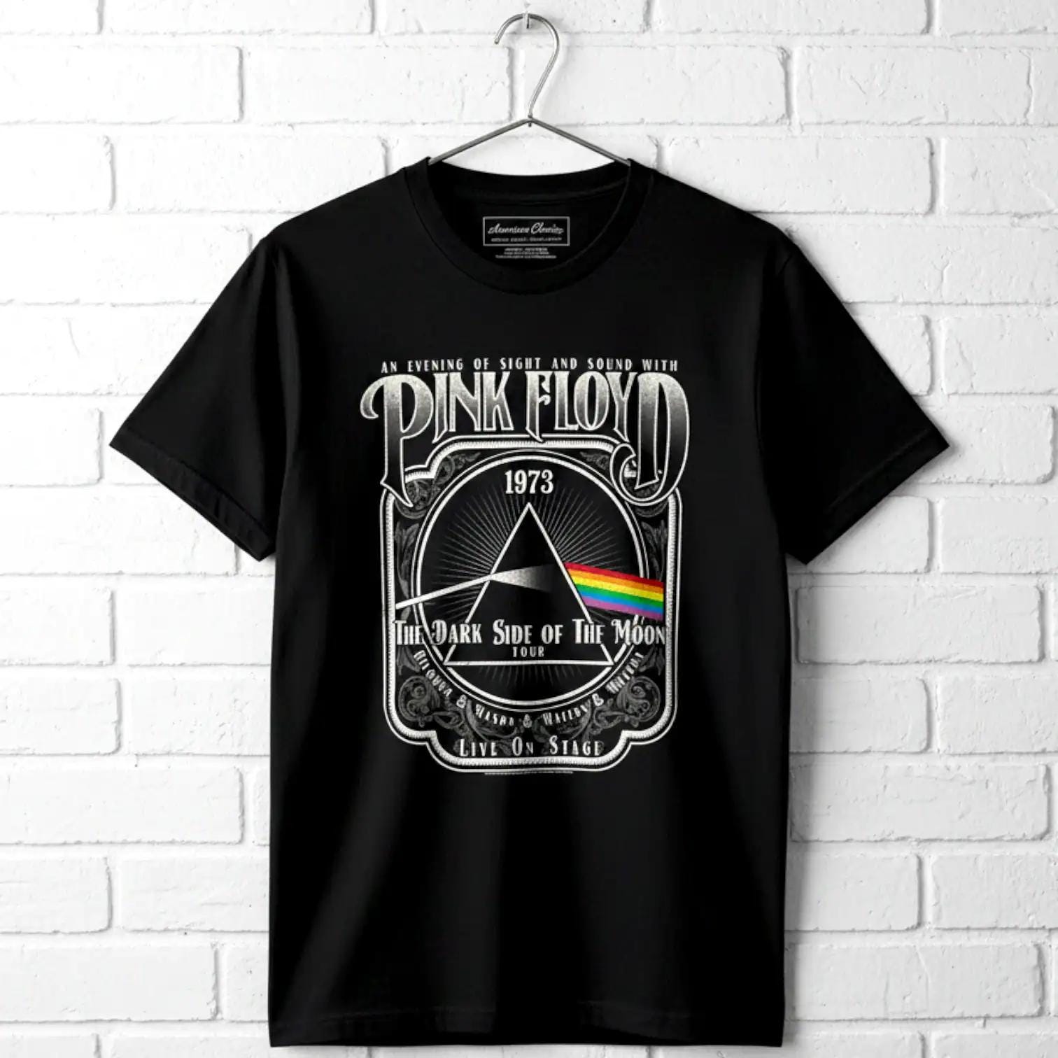 Pink Floyd Dark Side of the Moon Tour 1973 Shirt Vintage Rock Band