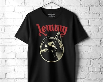 Motorhead Lemmy Rocks the Mic T-Shirt Graphic Metal Vintage Tee