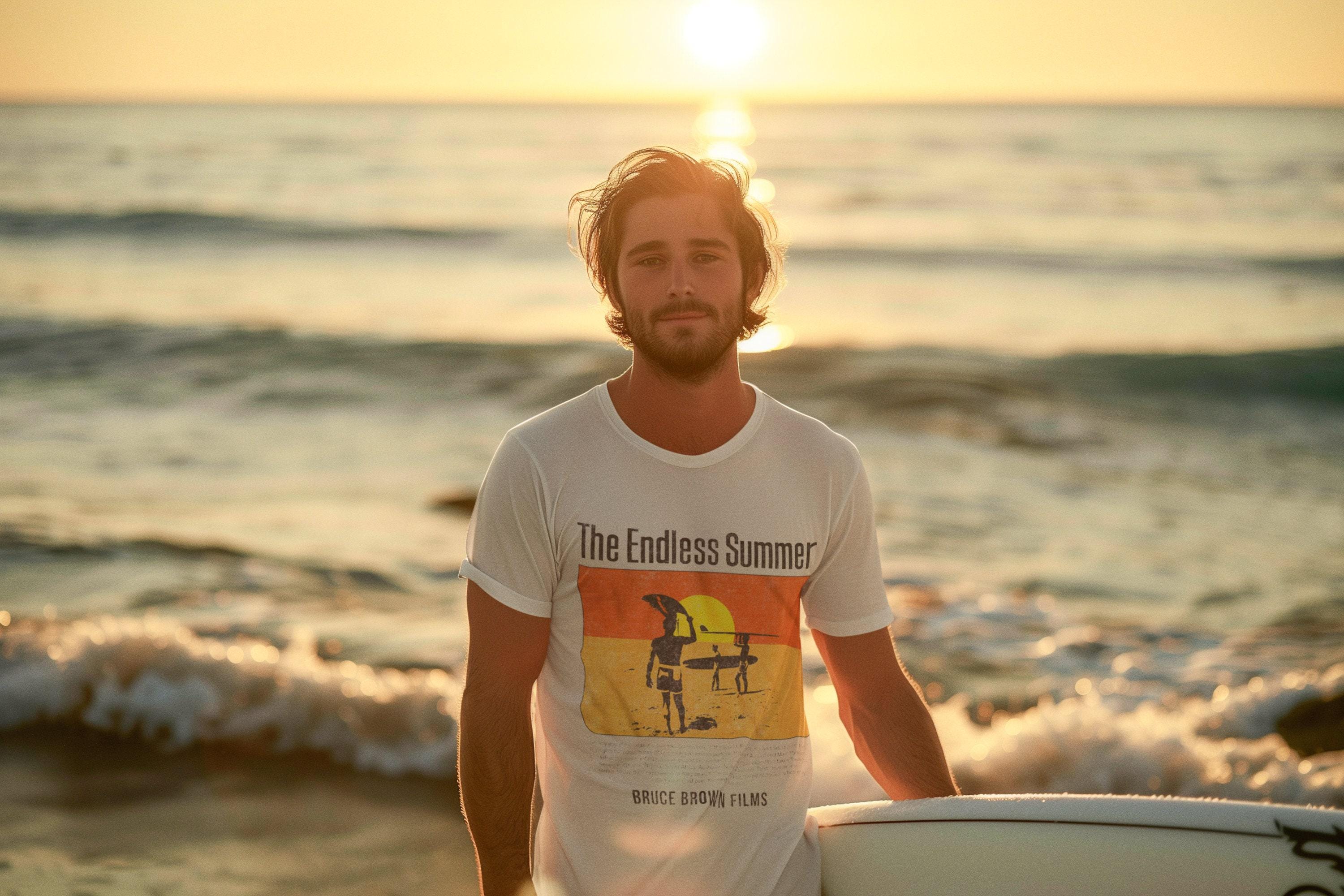 Endless Summer T Shirt Bruce Brown Films Men's Vintage Movie Tees