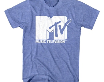 Camiseta con el logotipo clásico de MTV, camiseta vintage de música y televisión de los 80