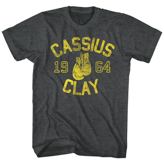 Cassius Clay Men's T-shirt Muhammad Ali Boxing Gloves 1964 Graphic