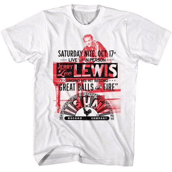 JERRY LEE LEWIS Live in Person T shirt Sun Records Concert Great Balls of Fire Merch Graphic Tees Etsy Australia