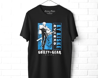 Ky Kiske Guilty Gear T-Shirt: Strive Fighter Design (Men's S-6XL)