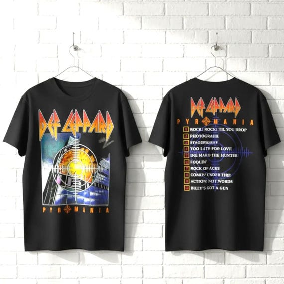Def Leppard Pyromania Album Cover T-shirt - Vintage Rock Band