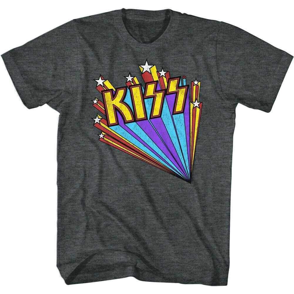 KISS T-shirt Fireworks Stars 3D Logo Big and Tall Shirts - Etsy KISS T-shirt Fireworks Stars 3D Logo Big and Tall Shirts - Etsy