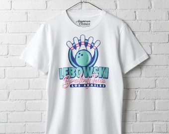 Big Lebowski Dudes Bowling Team T-Shirt: Los Angeles Comedy Movie Tee