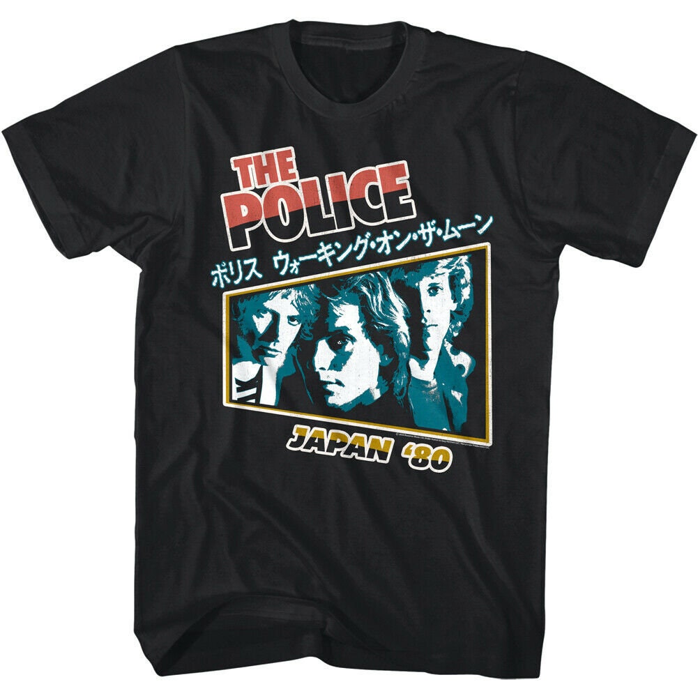 Discover The Police Band Men's T Shirt | Reggatta de Blanc Japan Tour 1980 Graphic Tee