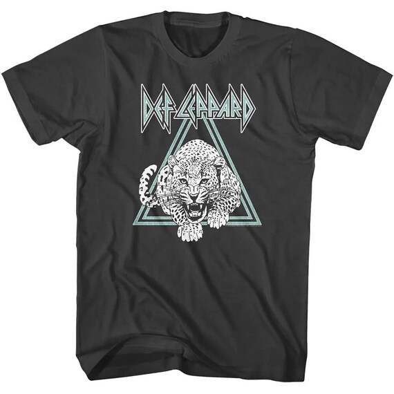 DEF LEPPARD Tシャツ DEF LEPPARD T-shirt Leopard Attack Triangle Frame Shirts - Etsy