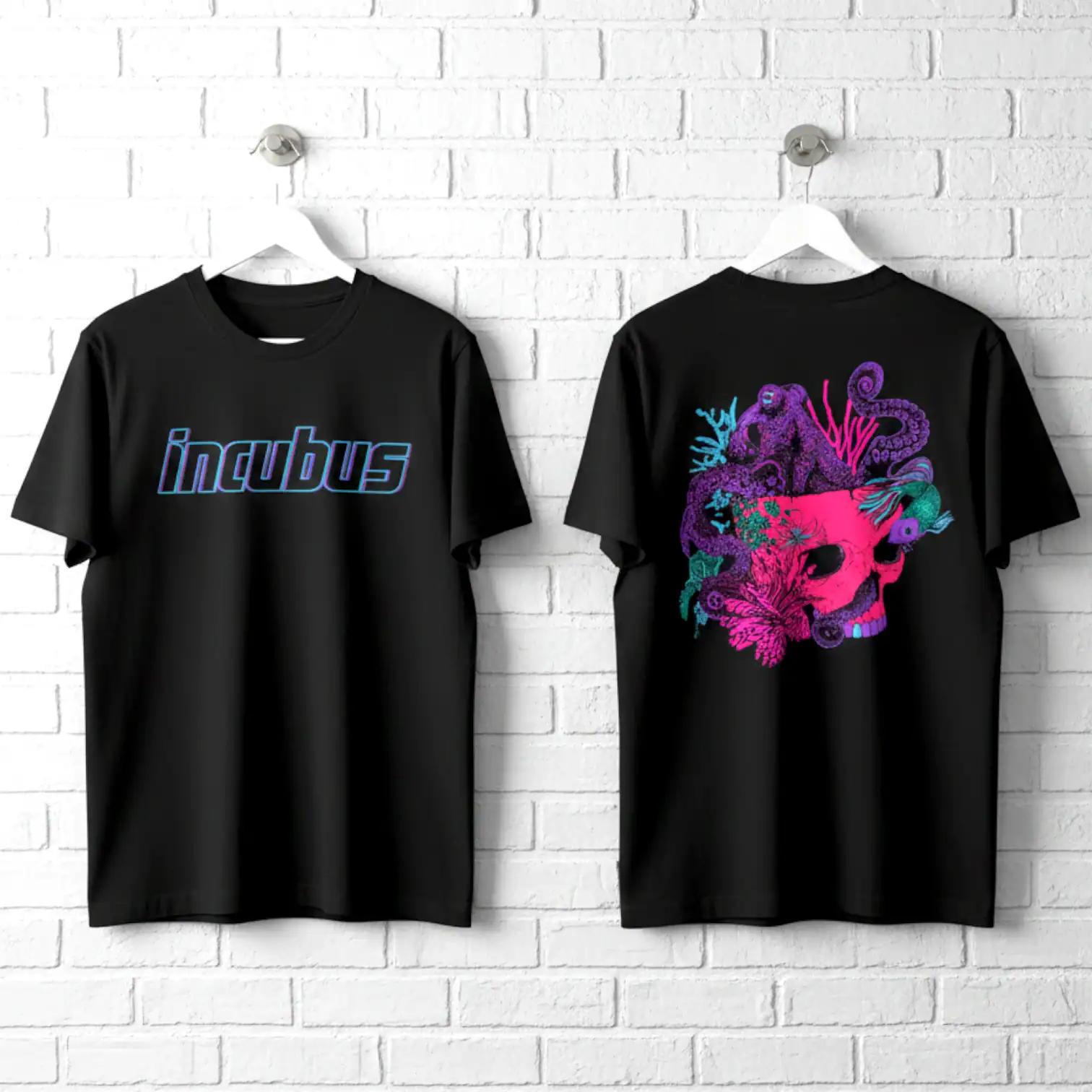 Incubus Band T-shirt: 90s Alt Rock Octopus Skull Graphic Tee - Etsy