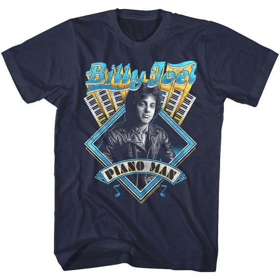 Billy Joel Men's T-shirt Vintage Piano Man Album Graphic Tee Big