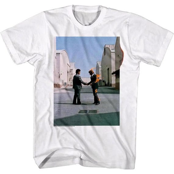Pink Floyd Wish You Were Here Burning Handshake T-shirt - Vintage