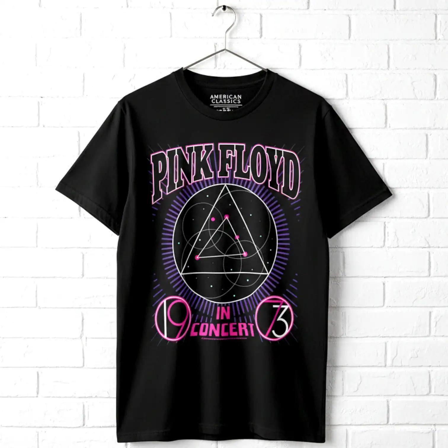 Pink Floyd 1973 Concert T-shirt: Dark Side Prism Art Space Rock