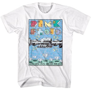 PINK FLOYD Band Merch T-Shirt WYWH Diamonds Boston 1975 Wish You Were Here Album