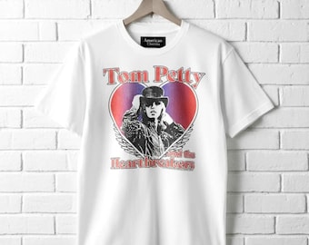 Tom Petty & the Heartbreakers T-Shirt Heart Rock Band Tees
