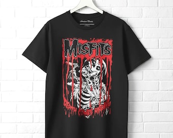 Misfits Death Comes Ripping, Horror Punk Tee | Officially Licensed | American Classics | S-6XL