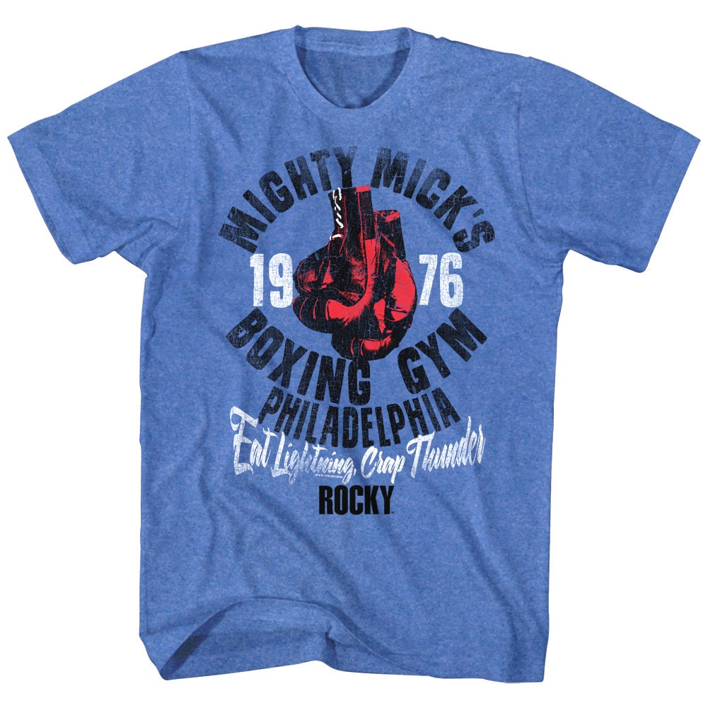 Rocky Men s T shirt Mighty Mick s Boxing Gym Graphic Tee Balboa Boxer Gloves Philadelphia 1976 Official Stallone Movie Merch Top