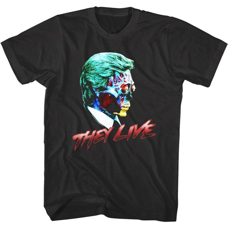 They Live Alien Politician T-shirt: 80s Horror Movie Inspired Tee image 1