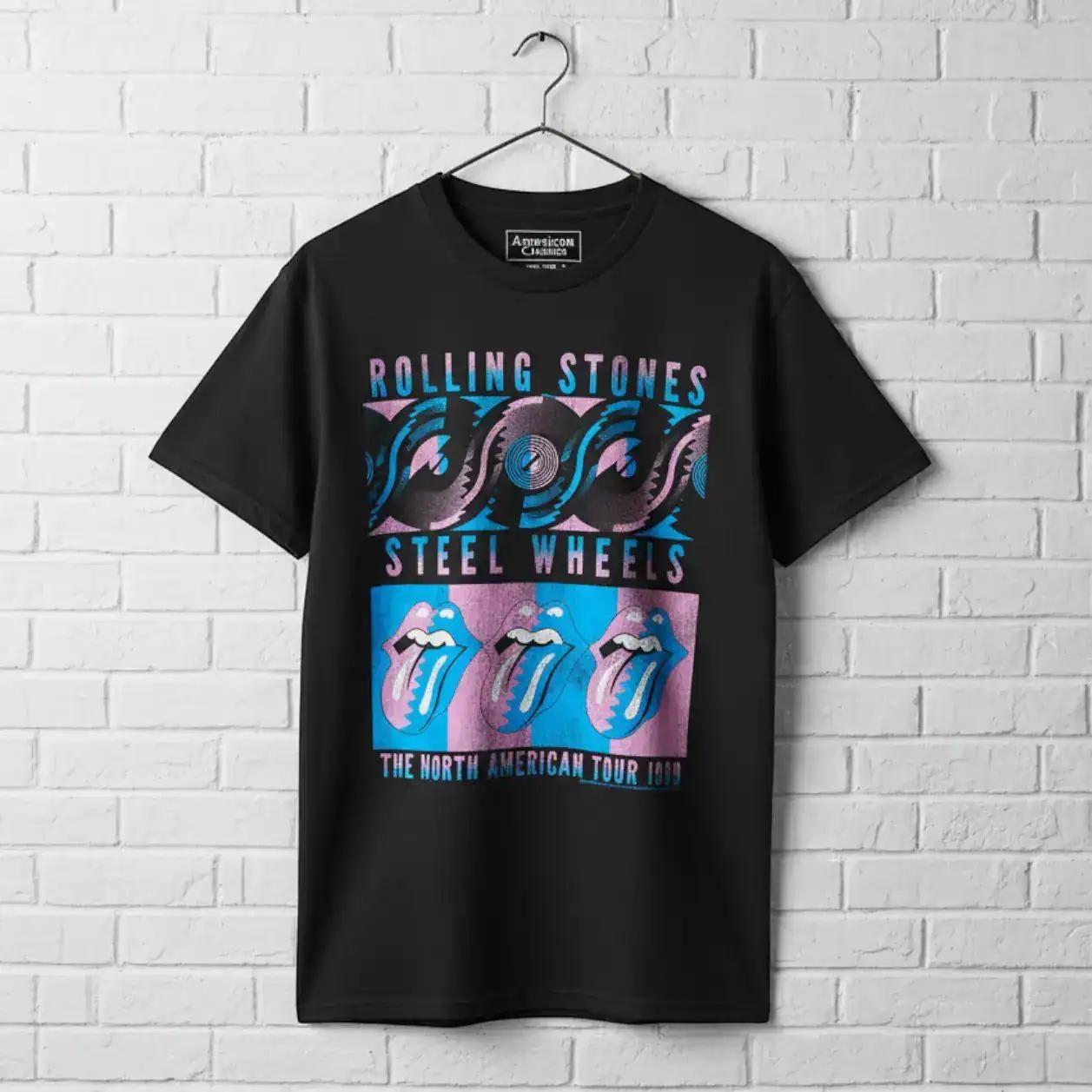 Rolling Stones Steel Wheels Tour 89 Tシャツ Rolling Stones Steel Wheels American Tour 89 T-shirt Vintage Rock