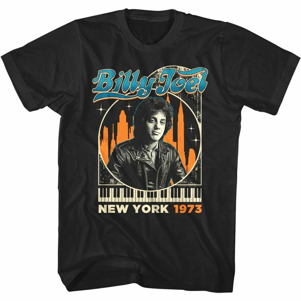 Billy Joel Men's T-shirt New York City 1973 Tour Graphic Tee