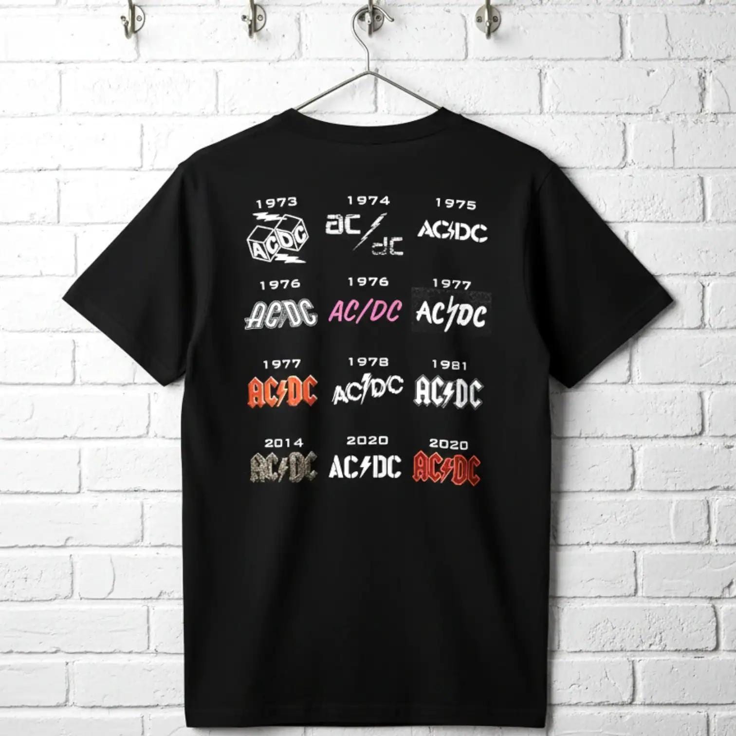 ACDC 50 Years of Iconic Logos Men's T Shirt - Etsy
