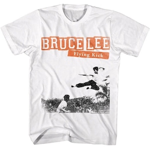 Bruce Lee Ninja Kick T-Shirt - Classic Martial Arts Cotton Tee