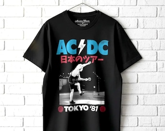 AC/DC Japan Tour 1981 Black Adult T-shirt - Etsy