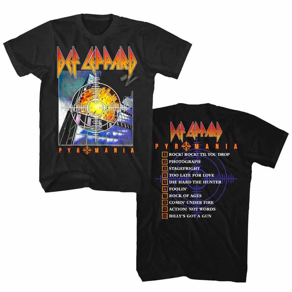 Def Leppard Pyromania Album Cover T-shirt - Vintage Rock Band