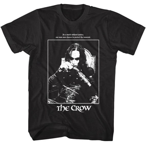 THE CROW T-Shirt World Without Justice Eric Draven Quote Tees
