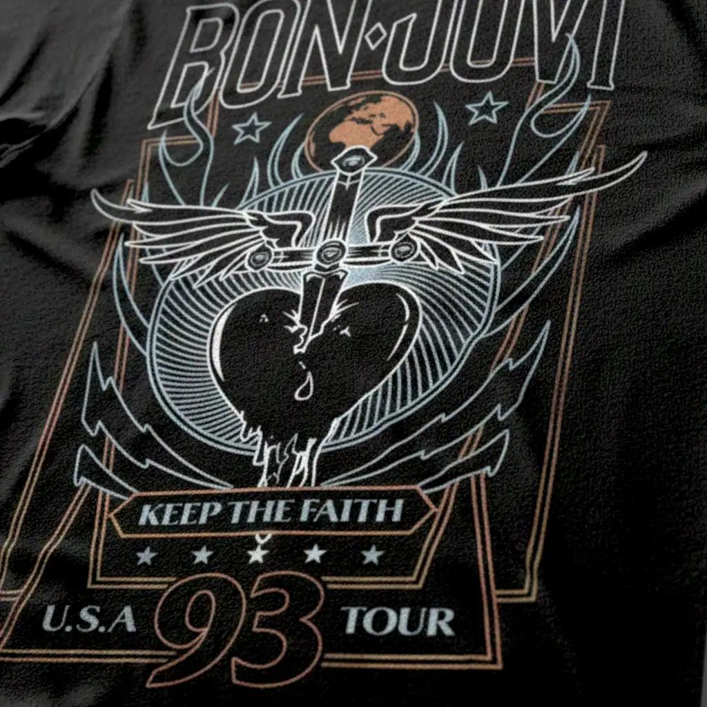 Bon Jovi Keep the Faith 1993 USA Tour Tee - Vintage Rock Band