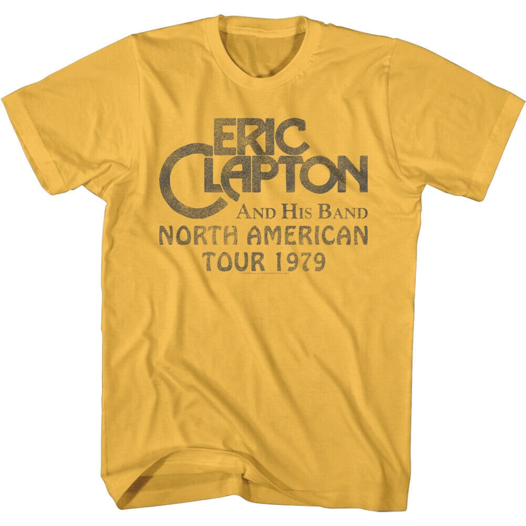 Eric Clapton Men's T-shirt N His Band Tour 79 Mens Tshirt Eric Clapton Men's T-shirt N His Band Tour 79 Mens Tshirt