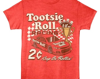 Tootsie Rolls Racing T-Shirt: Vintage Red Heather, Men's Casual Tee