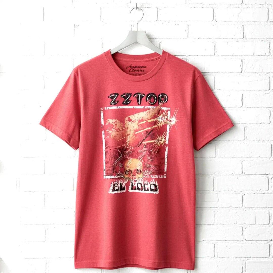 ZZ Top Deguello Album Cover Red T-shirt - 70s Rock Band Merch - Etsy