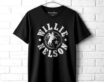 Willie Nelson T-Shirt Texas Cowboy Western Graphic